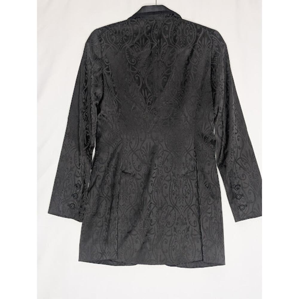 BISOU BISOU Womens Small black two-toned print blazer Goth SteamPunk Vampirica - Picture 7 of 8